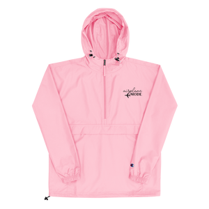 Airplane Mode Embroidered Champion Packable Jacket (Pink) - Travel Suppliers Plus
