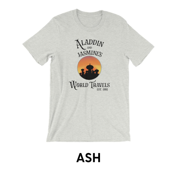 Aladdin & Jasmine’s World Travels - Unisex T-Shirt - Travel Suppliers Plus