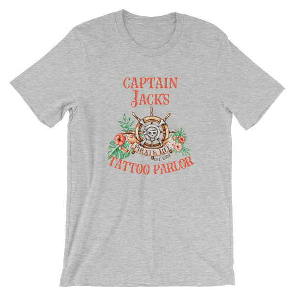 Captain Jack’s Tattoo Parlor T-Shirt (Unisex) - Travel Suppliers Plus