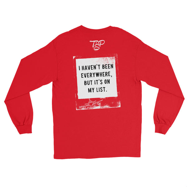Everywhere Is On My List Long Sleeve T-Shirt - Travel Suppliers Plus