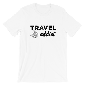 Travel Addict with Compass T-Shirt - Travel Suppliers Plus