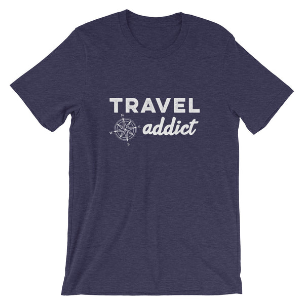 Travel Addict with Compass T-Shirt - Travel Suppliers Plus
